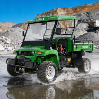 Green PB10C Yatian Manufacturer 4WD Multi-Purpose Electric Utility Vehicle: Off-Road and All-Terrain Capability for Farms, Construction Sites, and Outdoor Activities