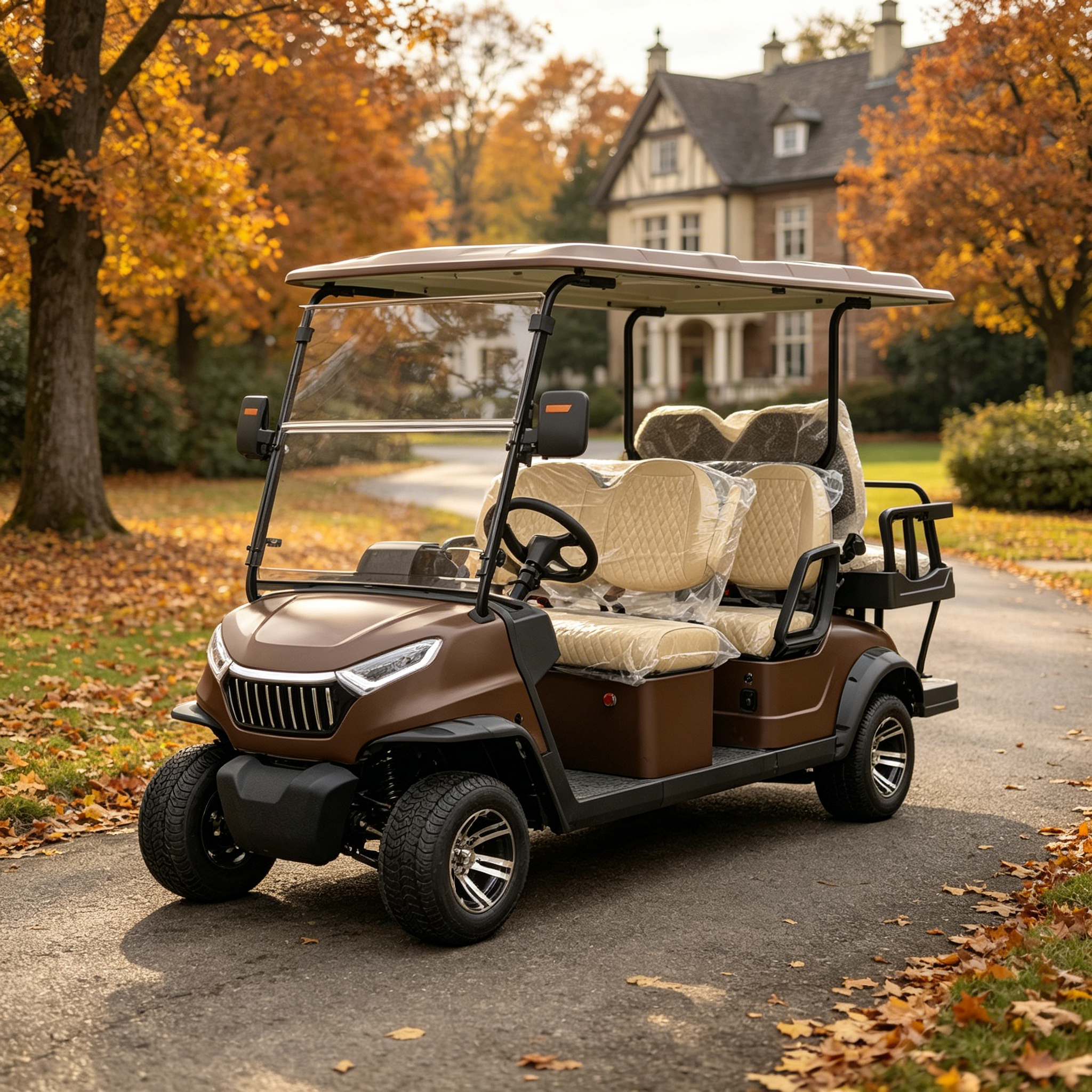GQ42C 4+2 Seater Electric Golf Cart | 48V 5KW Motor 80km Range