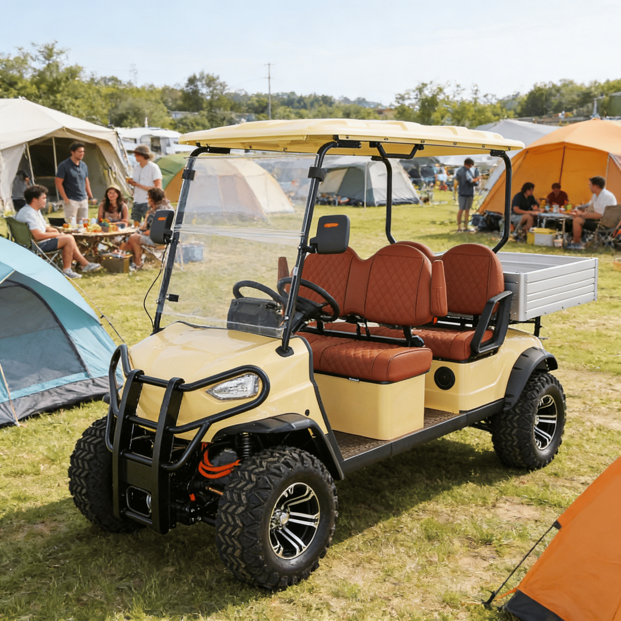 YATIAN GQ04Z 4×4 Electric Hunting Vehicle 4-Seater with Cargo Box & Differential Lock