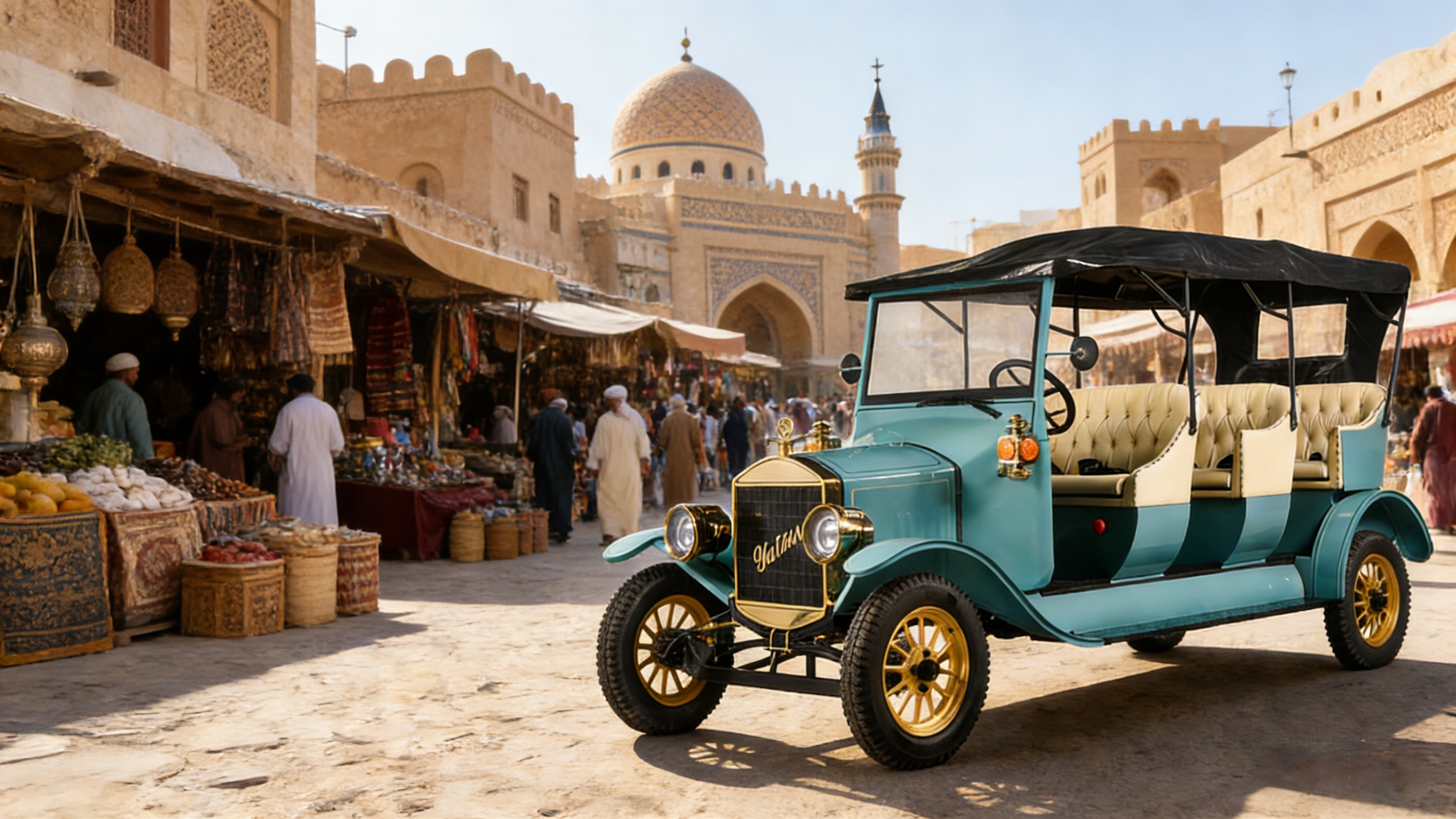 Classic Retro Golf Cart (2)