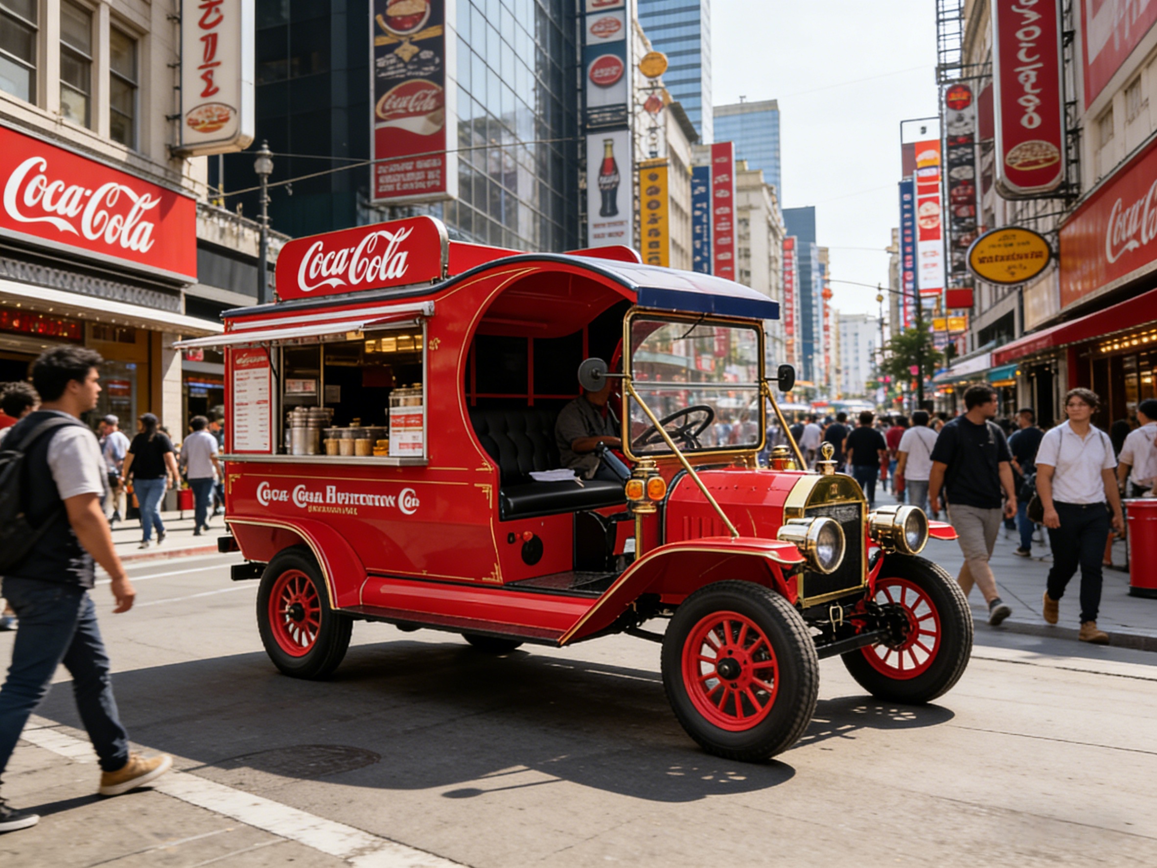 YATIAN Vintage Electric Coca-Cola Truck (10)