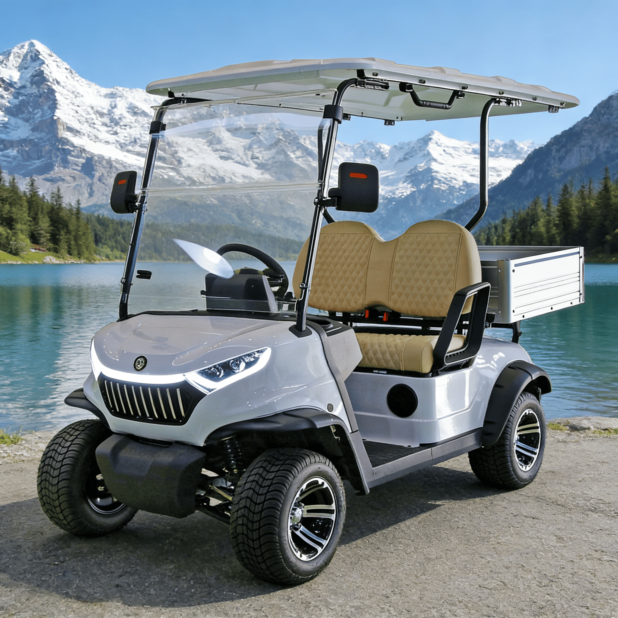 YATIAN GQ02Z 2 Seater 4×4 Electric Hunting Vehicle with Cargo Box – Off-Road Ready 