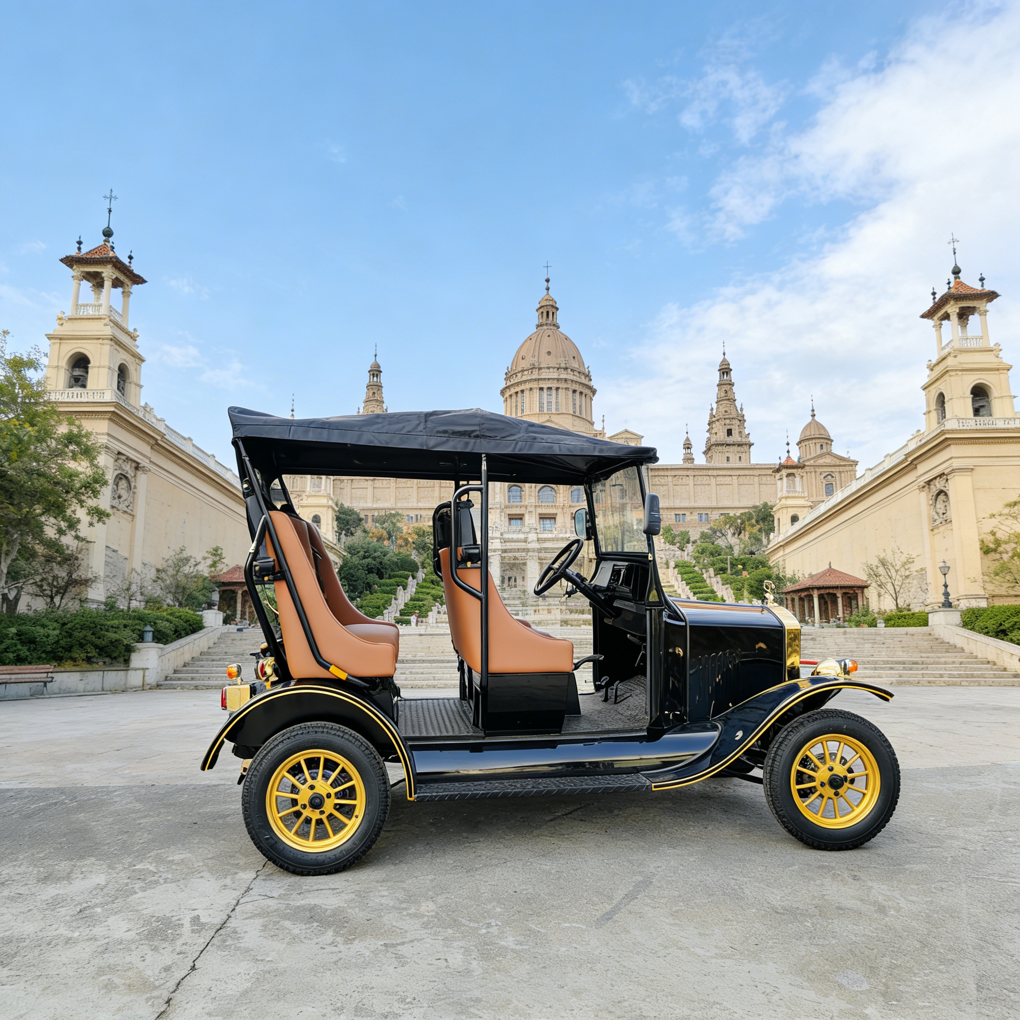 COC Certified 4-Seater Electric Vintage Sightseeing Car LY05B