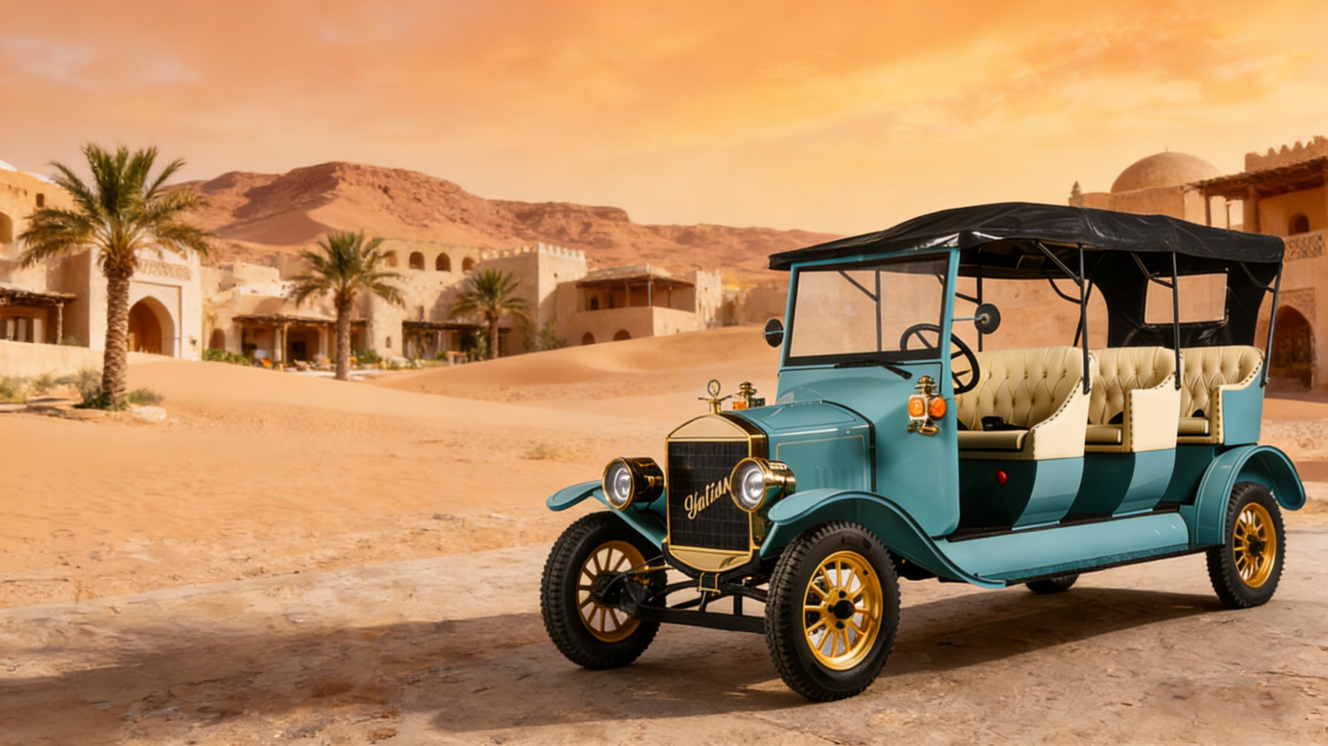 Classic Retro Golf Cart (1)