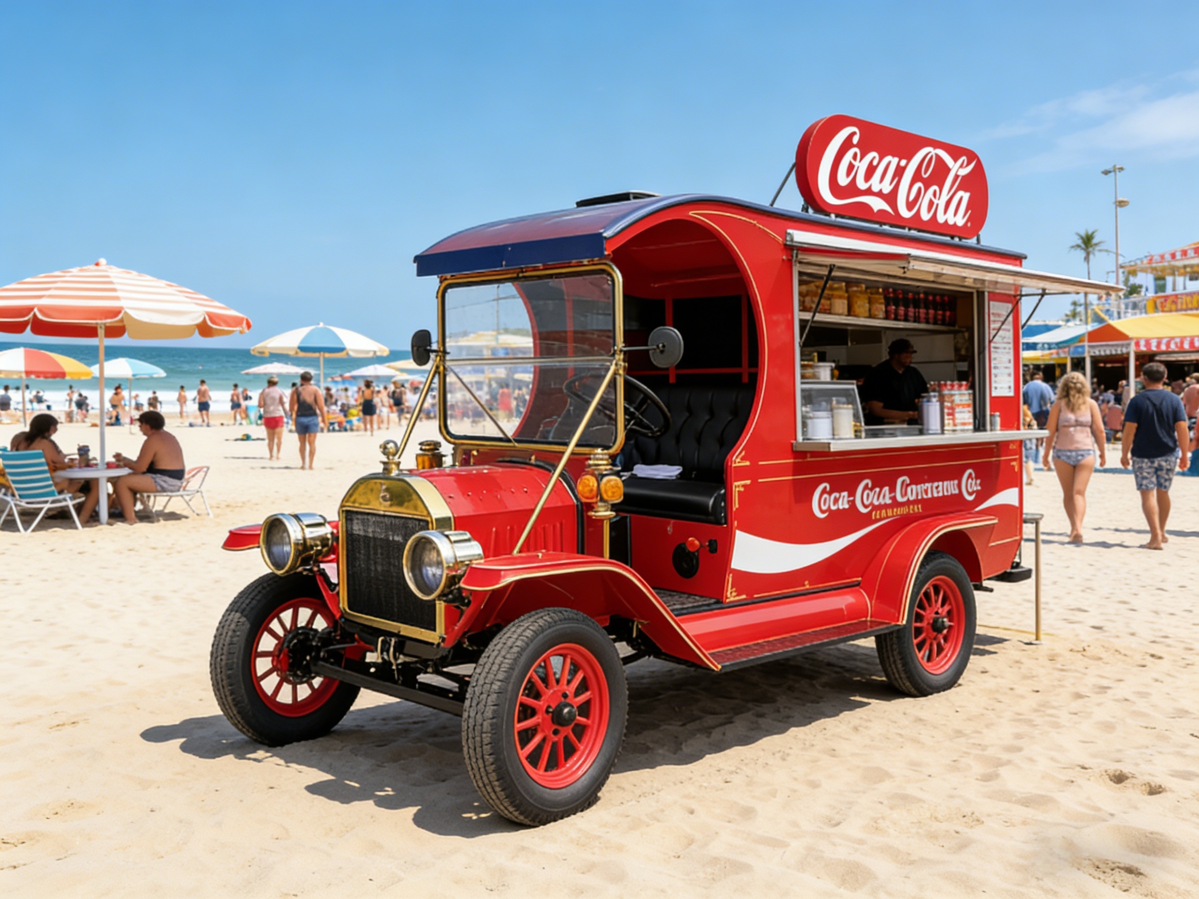 YATIAN Vintage Electric Coca-Cola Truck (11)