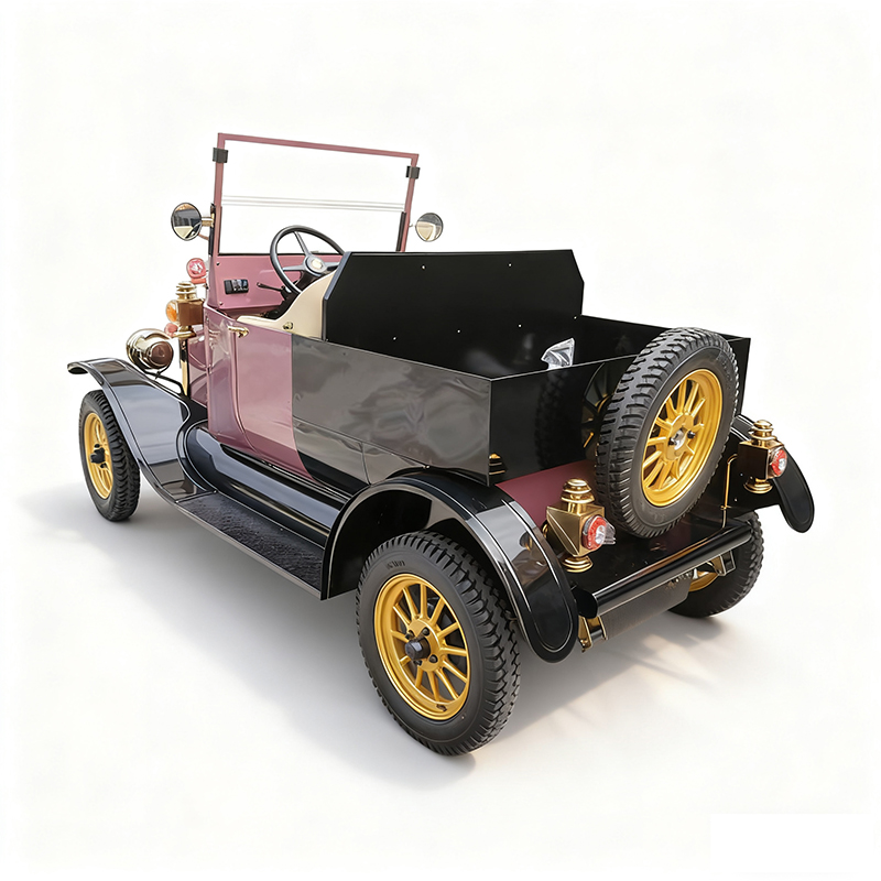 Retro Electric Short Distance Delivery Truck Stylish Cargo Vehicle for Resorts & Parks