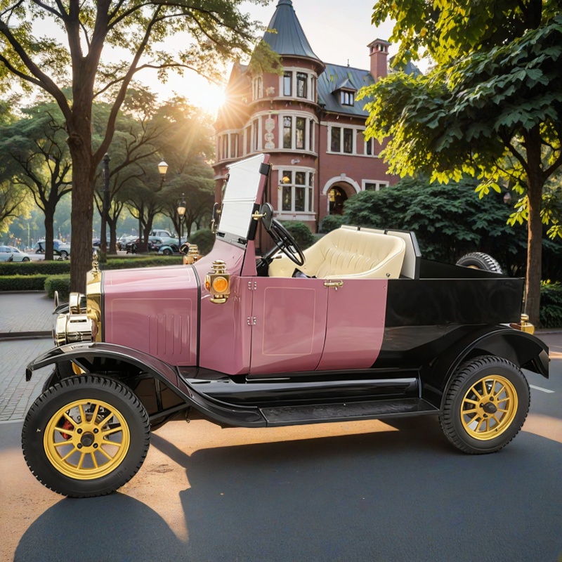 Retro Electric Short Distance Delivery Truck Stylish Cargo Vehicle for Resorts & Parks