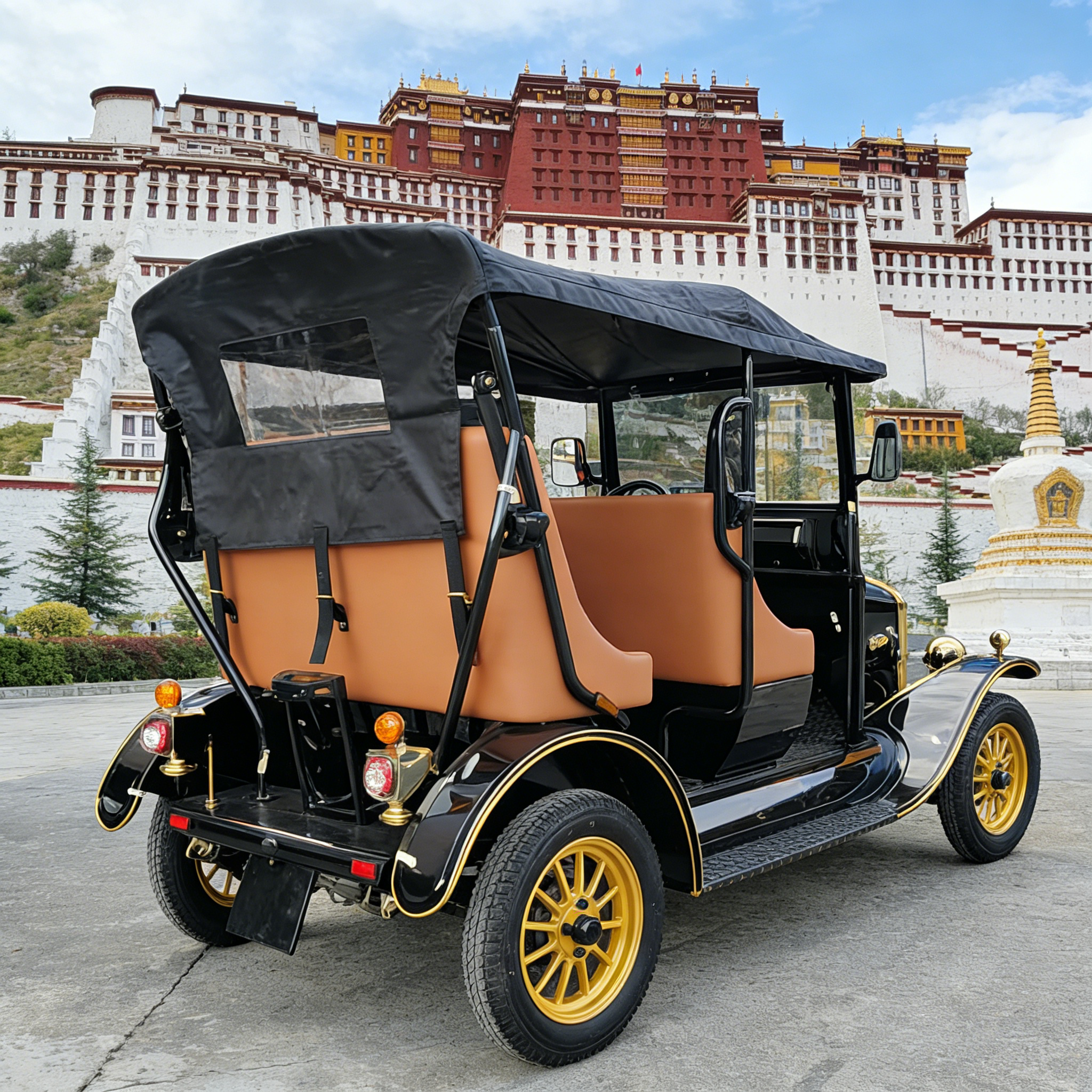 COC Certified 4-Seater Electric Vintage Sightseeing Car LY05B