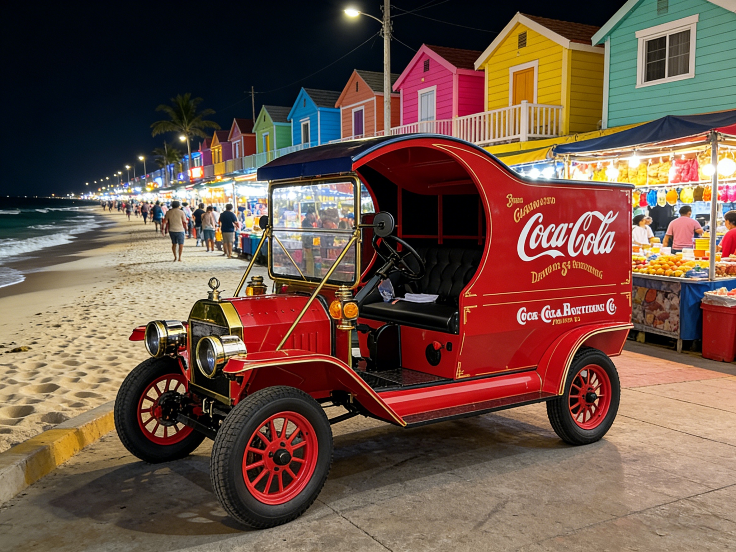 YATIAN Vintage Electric Coca-Cola Truck (7)
