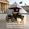 Bright Red Classic Electric Vintage Car Sightseeing Vehicle for Resort and Wedding