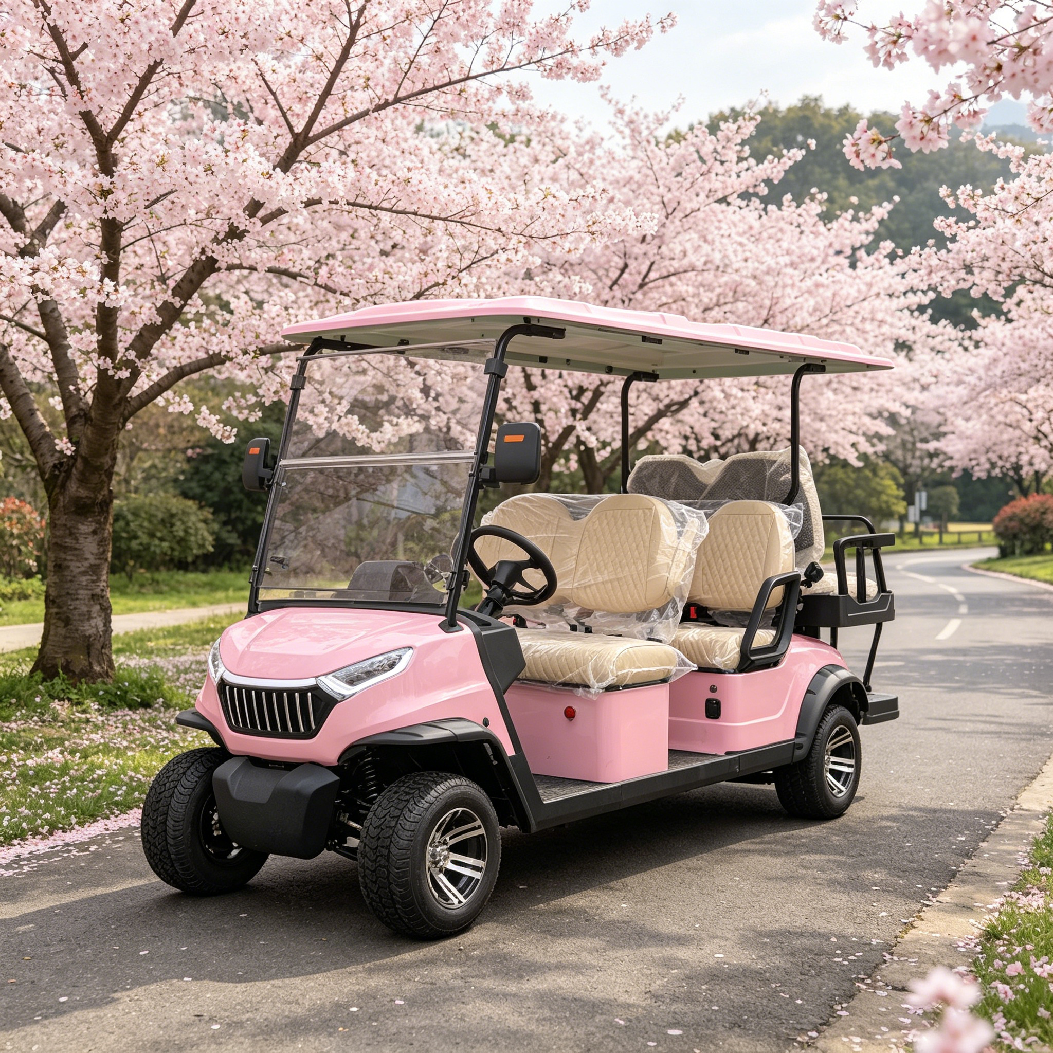 GQ42C 4+2 Seater Electric Golf Cart | 48V 5KW Motor 80km Range