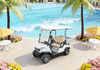 Yatian GQ02H electric cart for golf course and resort shuttle, 2-seater with cargo box for luggage transport