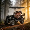 Yatian Electric UTV 4x4 in wooded area, ideal for rough terrain hunting & patrol tasks