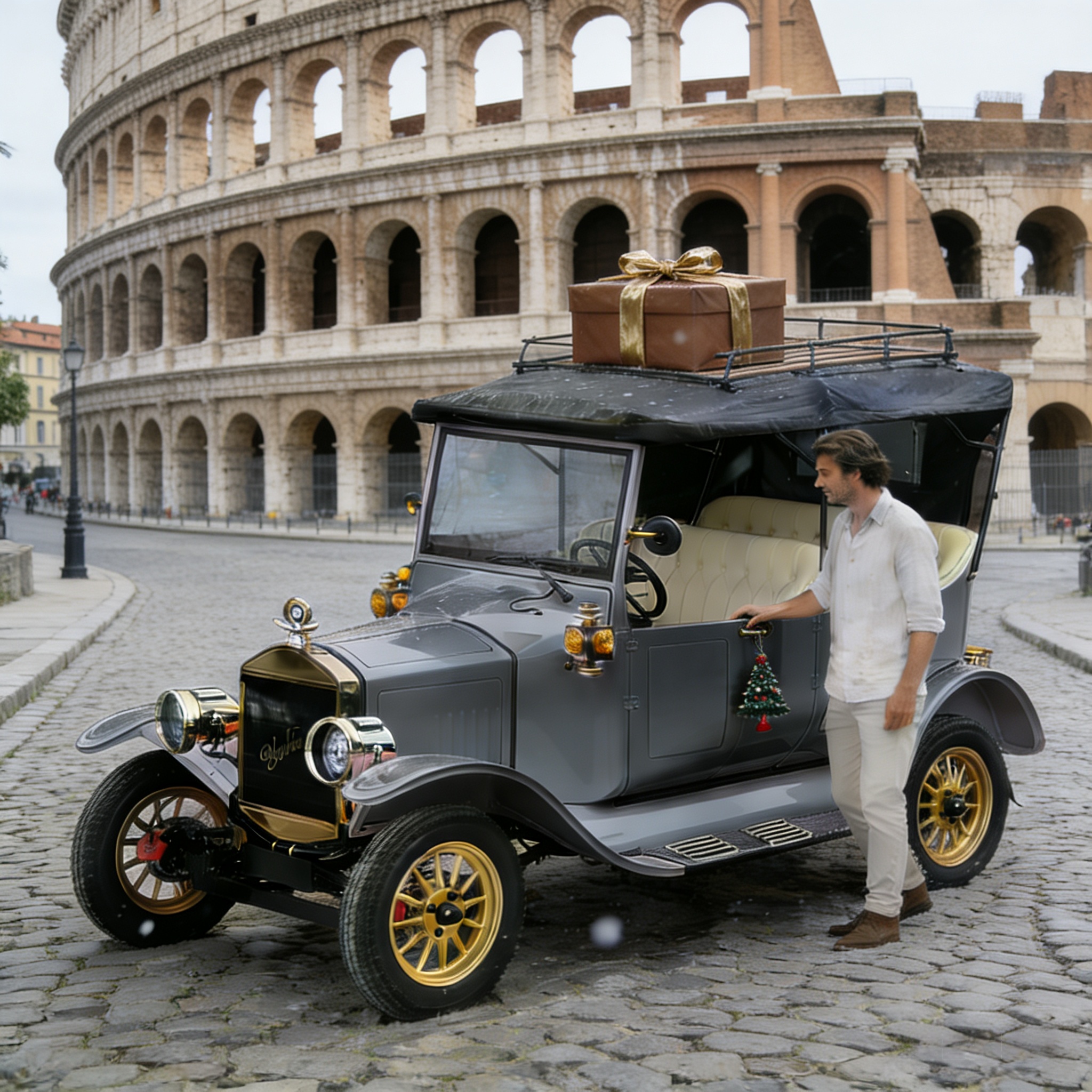 Vintage Electric Sightseeing Car for Coastal Resorts