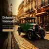 5-Seater Vintage Electric Classic Sightseeing Car Olive Green Retro Electric Shuttle With 72V Lithium Battery