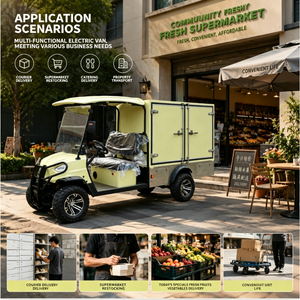 4x4 Electric Golf Car with Cargo Box (Model GQ04X)