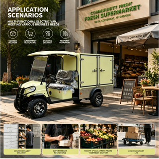 4x4 Electric Golf Car with Cargo Box (Model GQ04X)